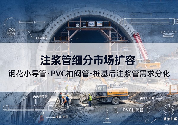 宣城注浆管细分市场扩容，隧道钢花小导管、PVC 袖阀管、桩基后注浆管需求分化